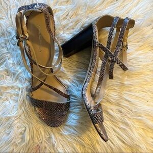 Via Spiga snakeskin strapping heels designed in Italy